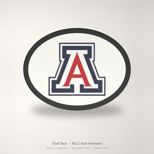 Arizona Wildcats Oval Trailer Hitch Cover 2 Inch Receiver