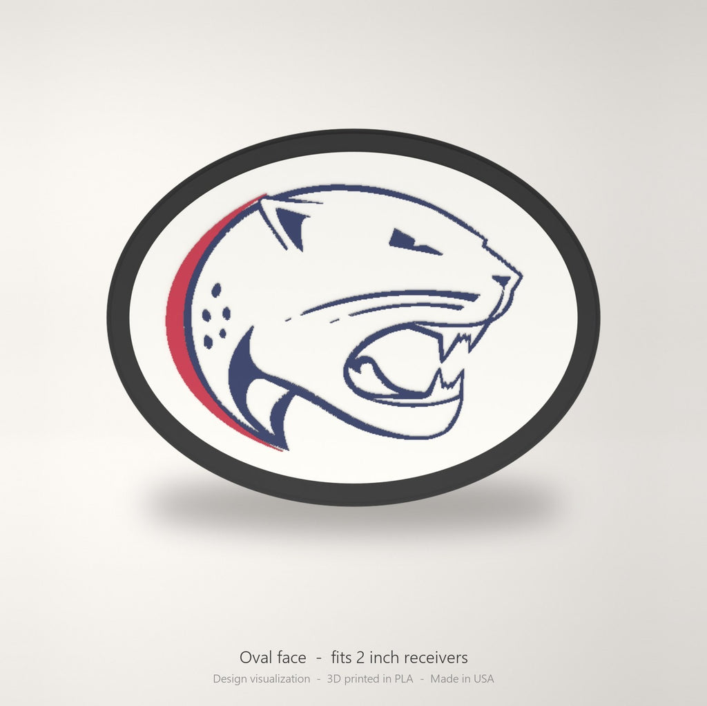South Alabama Jaguars Oval Trailer Hitch Cover 2 Inch Receiver