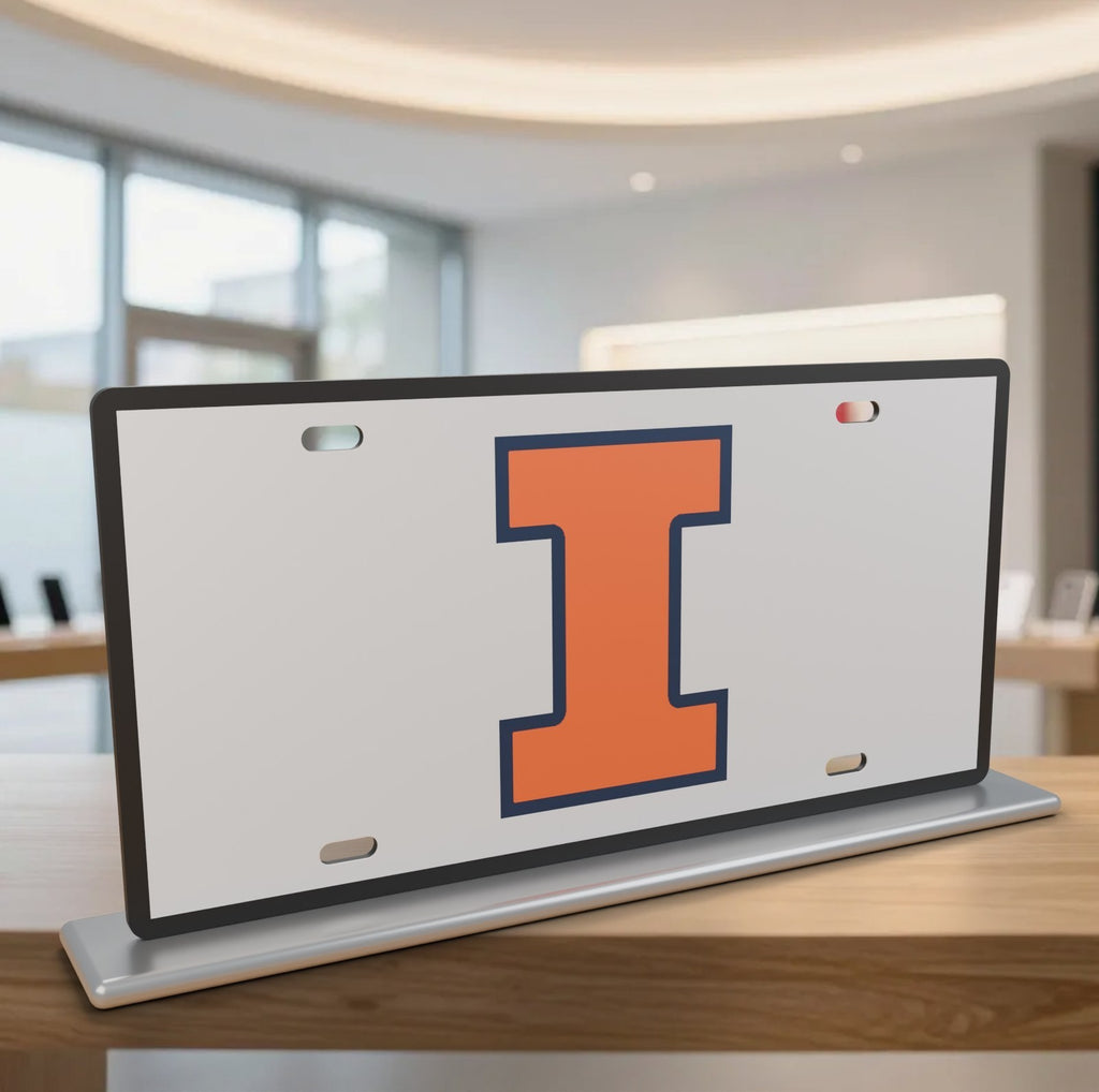 Illinois Fighting Illini College Football License Plate Car Tag 12x6 Front