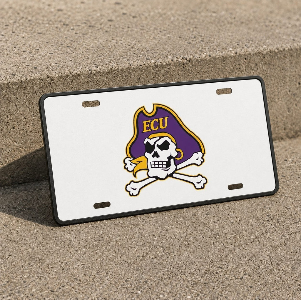East Carolina Pirates ECU License Plate Car Tag 12x6 Front