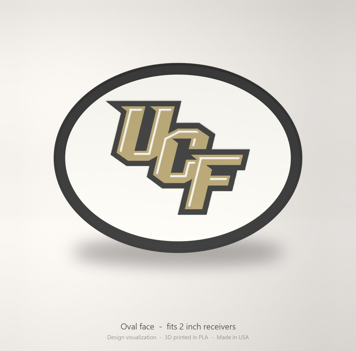 UCF Knights Oval Trailer Hitch Cover 2 Inch Receiver