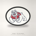Fresno State Bulldogs Oval Trailer Hitch Cover 2 Inch Receiver