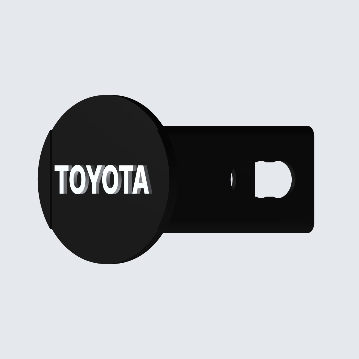 Toyota oval trailer hitch cover view 5