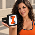 Illinois Fighting Illini Trailer Hitch Cover 2 Inch Receiver