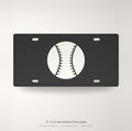 Baseball License Plate Car Tag 12x6 Black White Front Novelty Vanity Sports