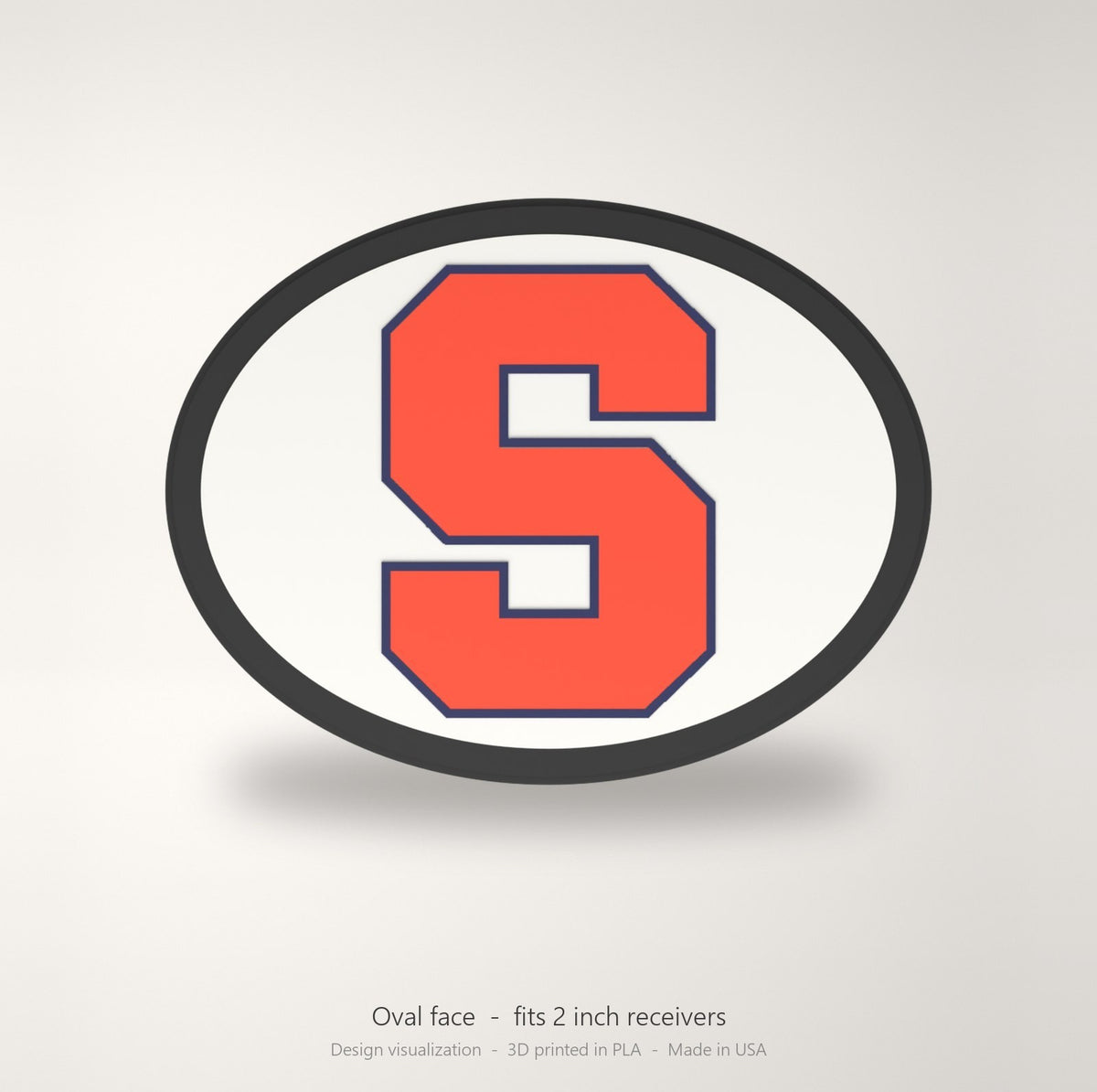 Syracuse Orange Oval Trailer Hitch Cover 2 Inch Receiver