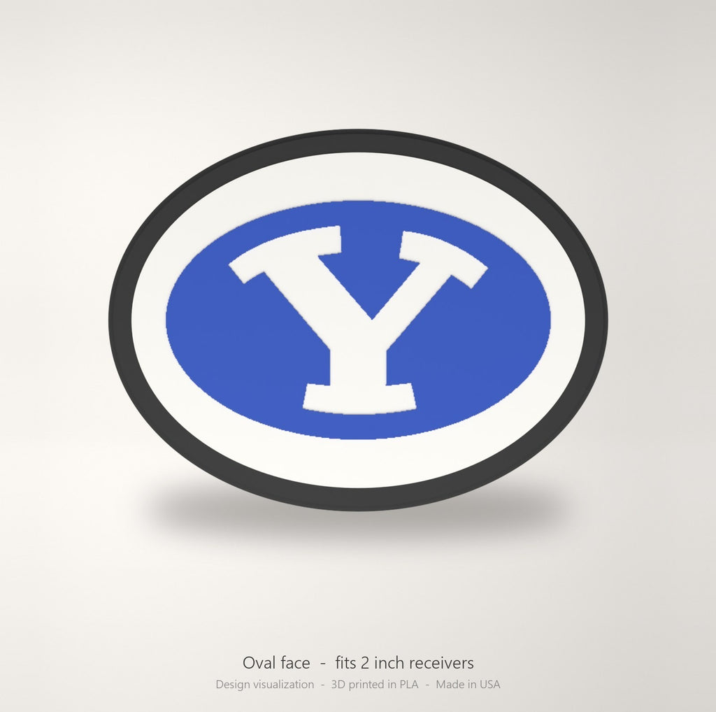 BYU Cougars Oval Trailer Hitch Cover 2 Inch Receiver