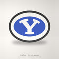 BYU Cougars Oval Trailer Hitch Cover 2 Inch Receiver