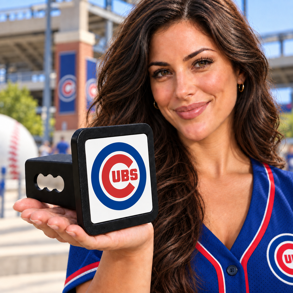 Chicago Cubs MLB Baseball Trailer Hitch Cover 2 Inch Receiver