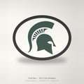 Michigan State Spartans MSU Oval Trailer Hitch Cover 2 Inch Receiver