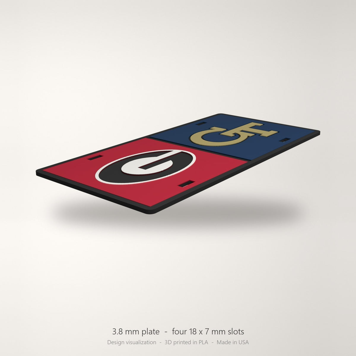 UGA Georgia Bulldogs Dawgs Georgia Tech House Divided License Plate Car Tag 12x6