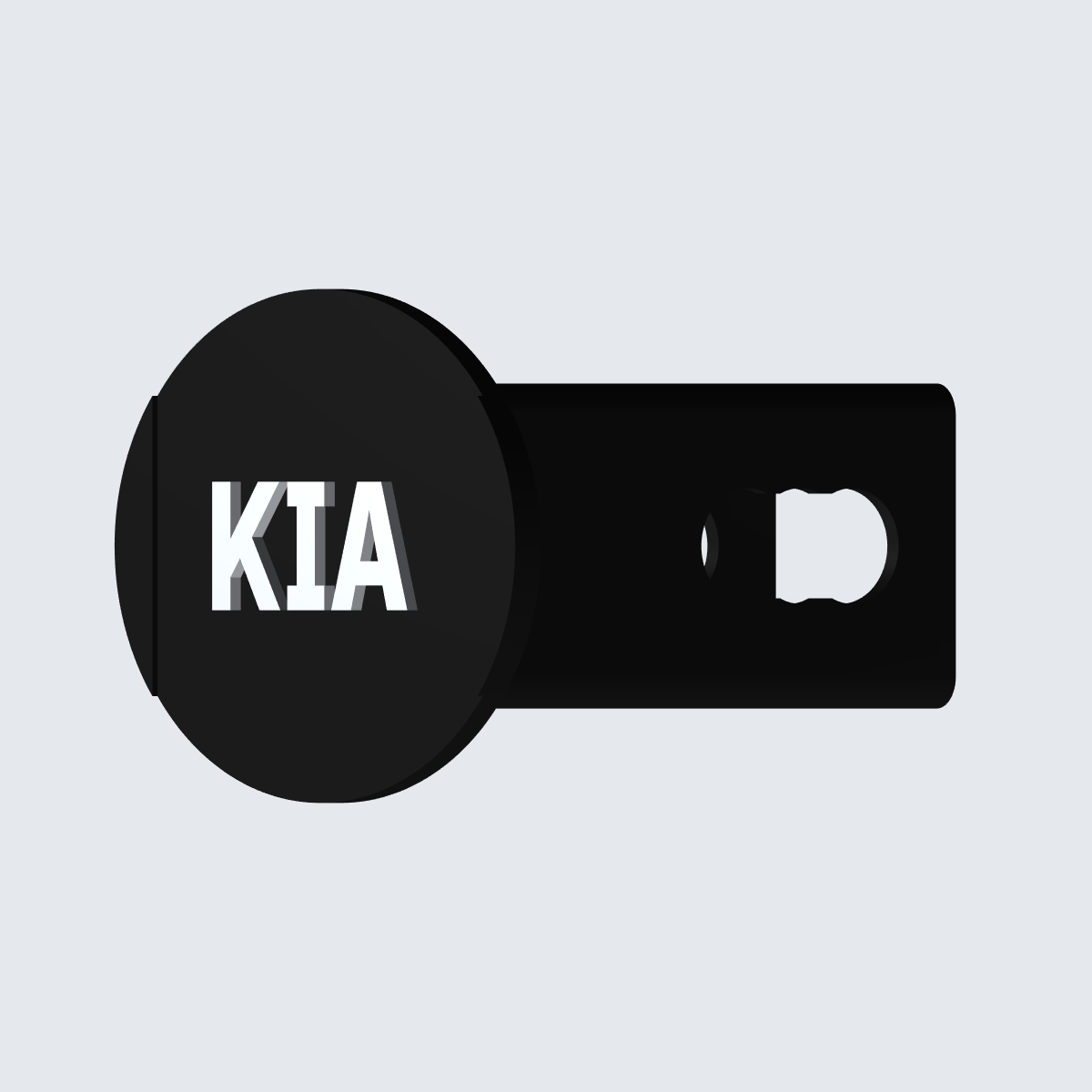 Kia oval trailer hitch cover view 4