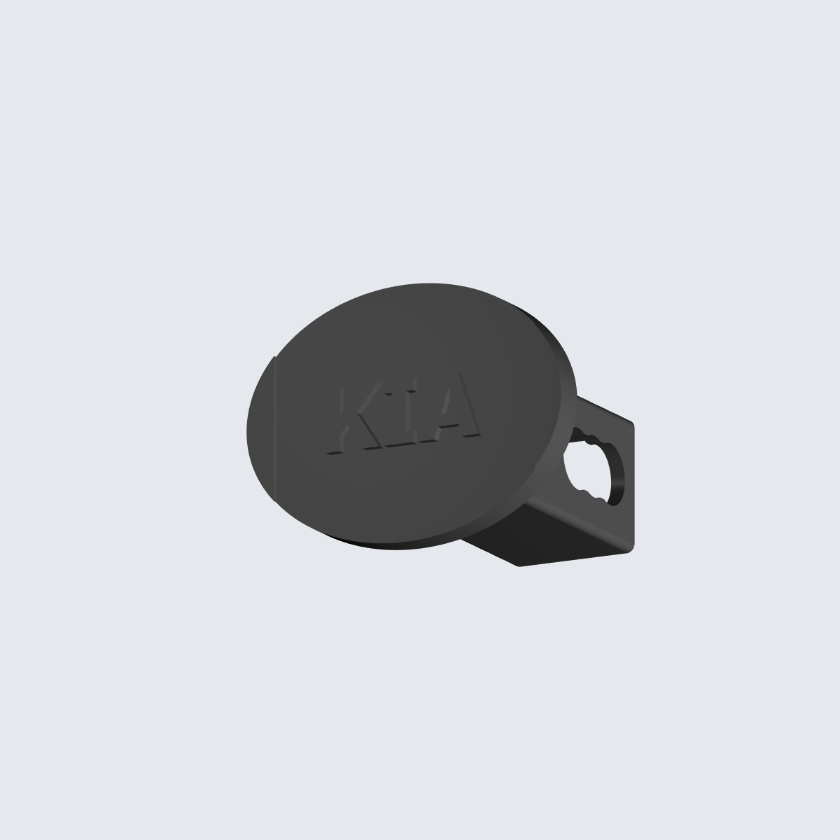 Kia oval trailer hitch cover view 6