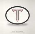 Troy Trojans Oval Trailer Hitch Cover 2 Inch Receiver Round