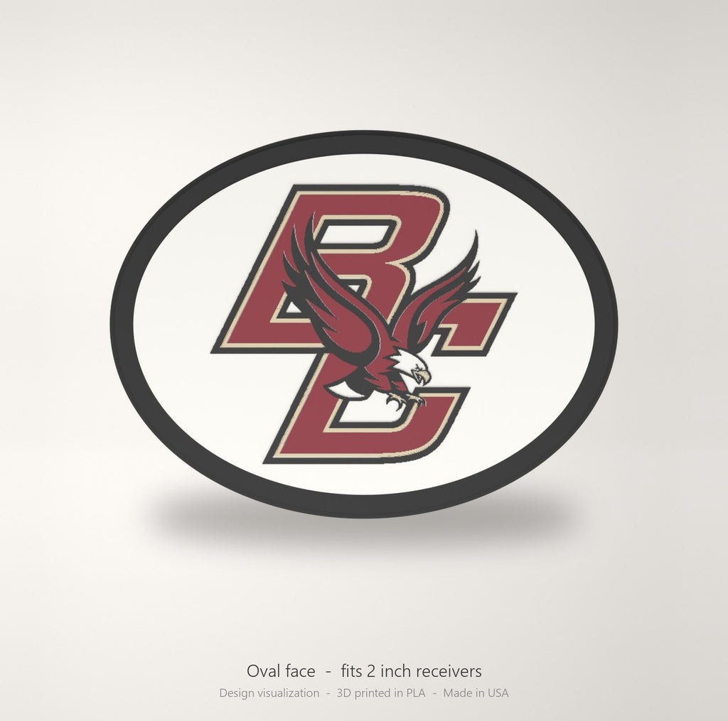 Boston College Eagles BC Oval Trailer Hitch Cover 2 Inch Receiver
