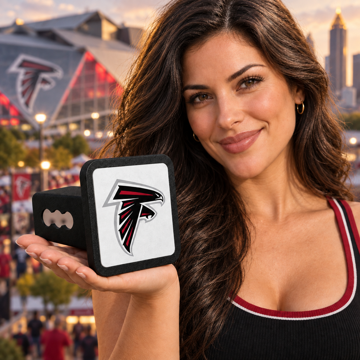 Atlanta Falcons NFL Trailer Hitch Cover 2 Inch Receiver