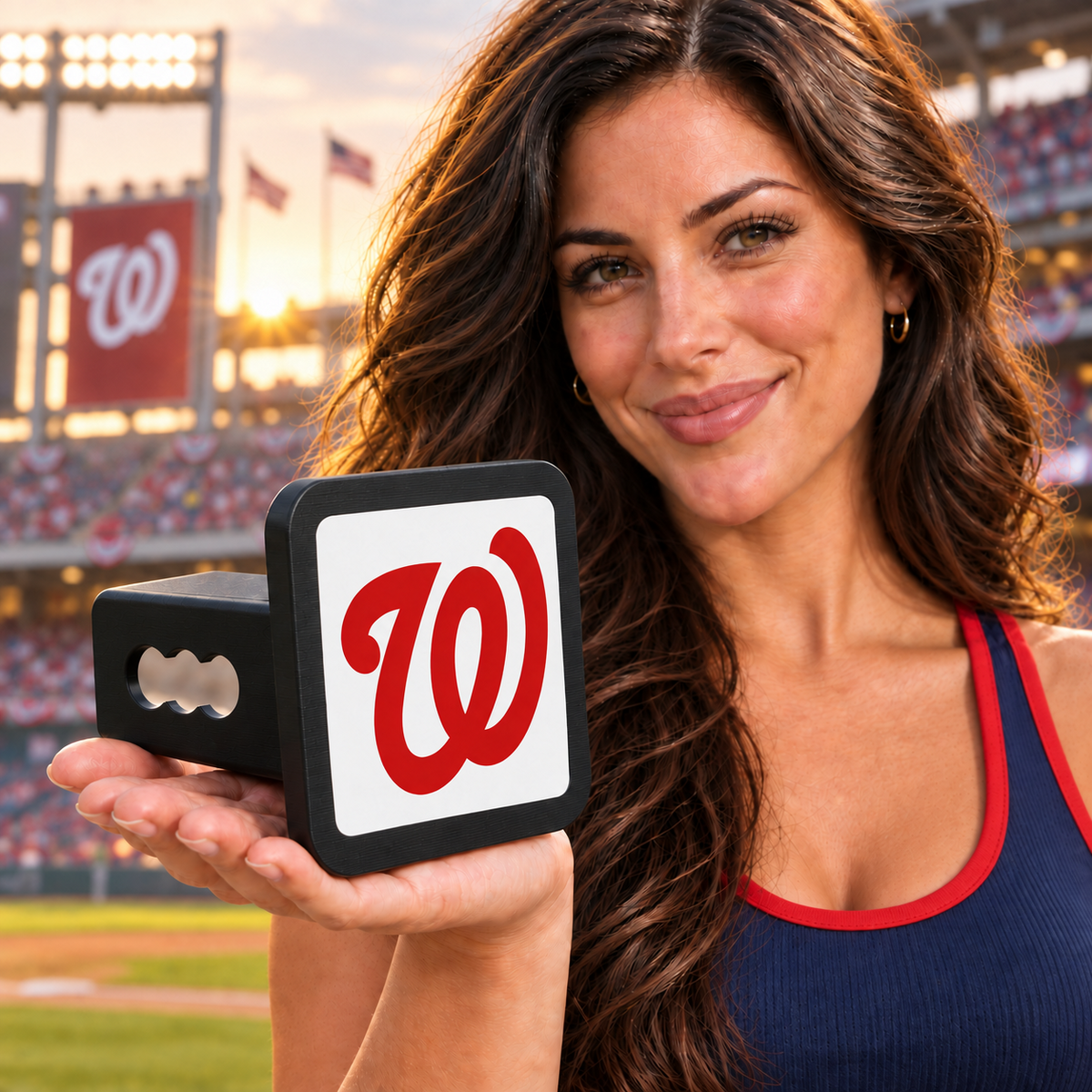 Washington Nationals MLB Baseball Trailer Hitch Cover 2 Inch Receiver