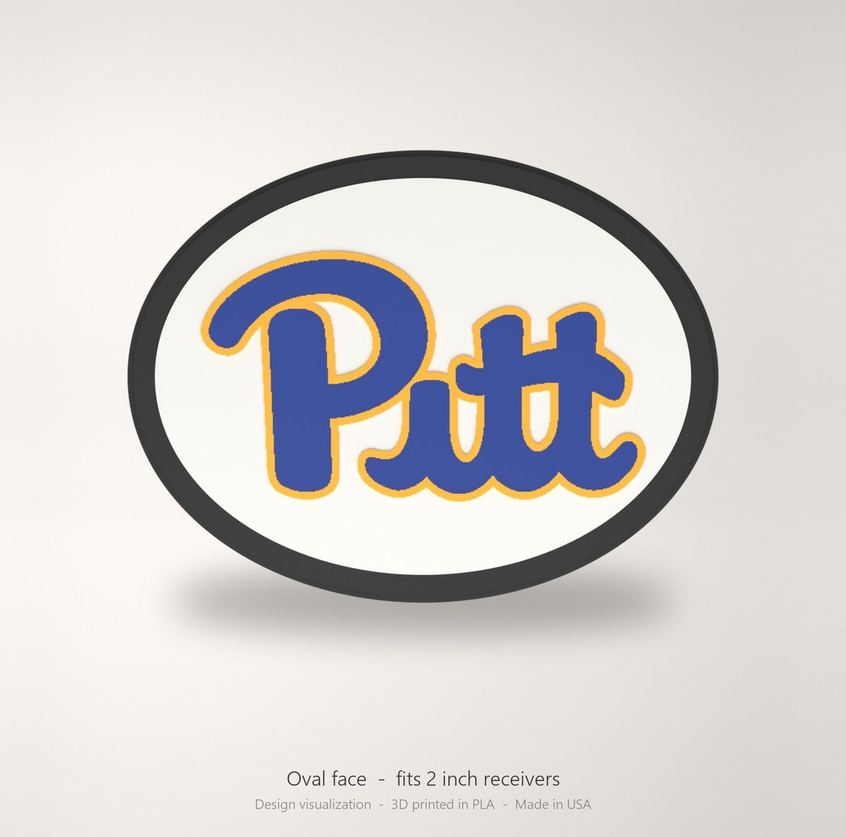 Pittsburgh Panthers Pitt Oval Trailer Hitch Cover 2 Inch Receiver