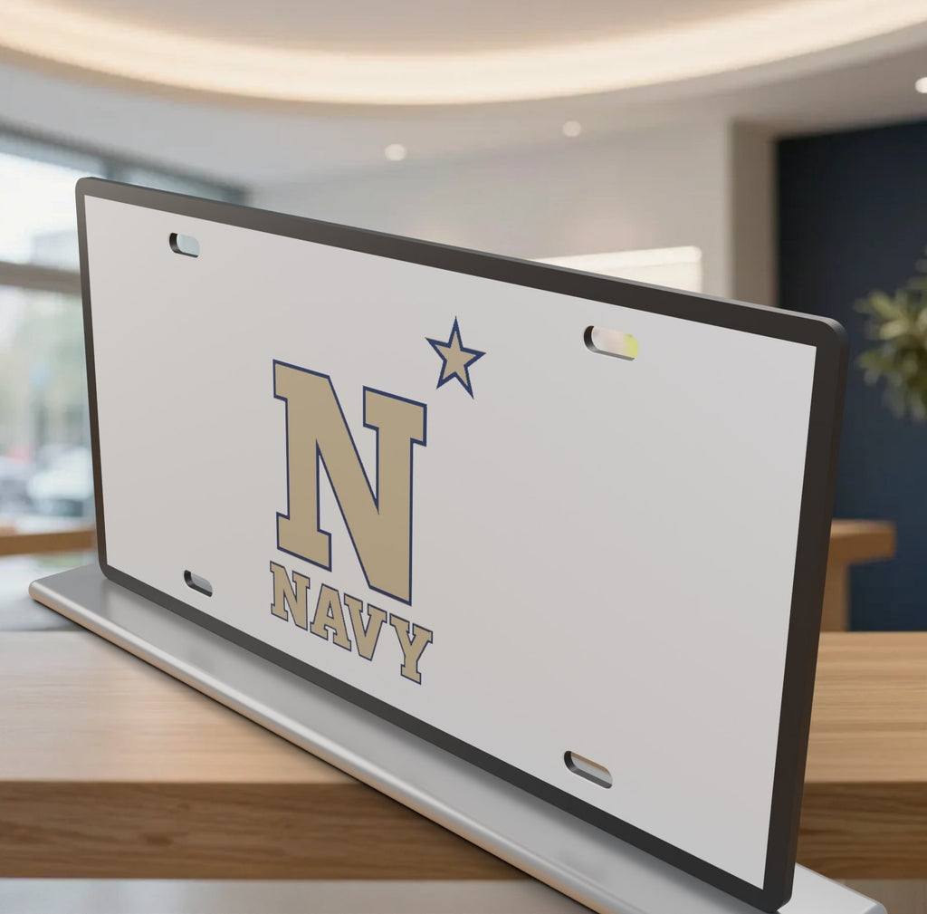 Navy Midshipmen College Football License Plate Car Tag 12x6 Front Novelty Vanity