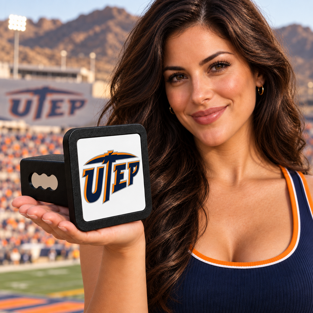 UTEP Miners Trailer Hitch Cover 2 Inch Receiver