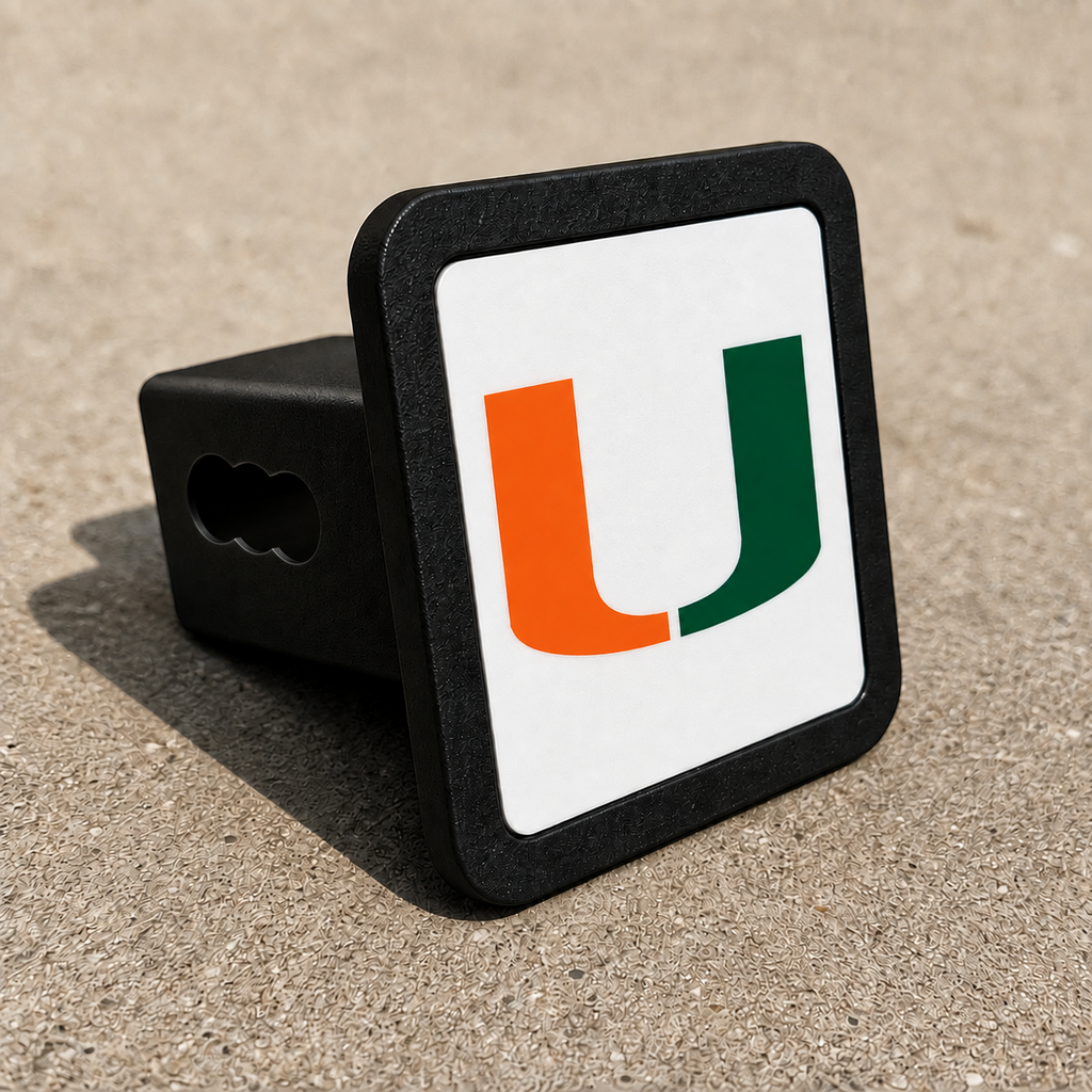 Miami Hurricanes Canes Trailer Hitch Cover 2 Inch Receiver