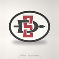 San Diego State Aztecs SDSU Oval Trailer Hitch Cover 2 Inch Receiver