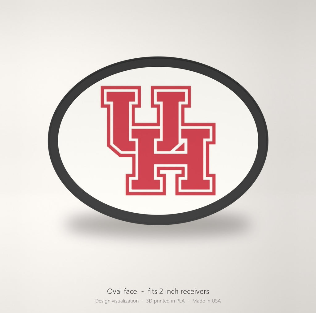 Houston Cougars Oval Trailer Hitch Cover 2 Inch Receiver