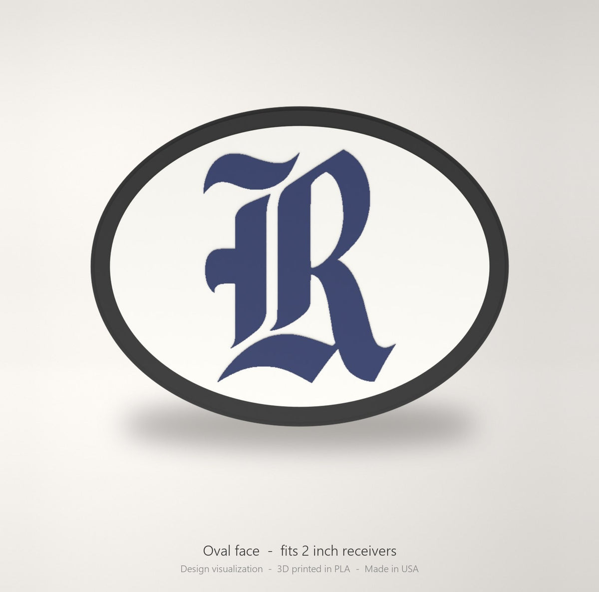 Rice Owls Oval Trailer Hitch Cover 2 Inch Receiver