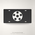 Soccer Ball License Plate Car Tag 12x6 Black White Front Novelty Vanity Sport