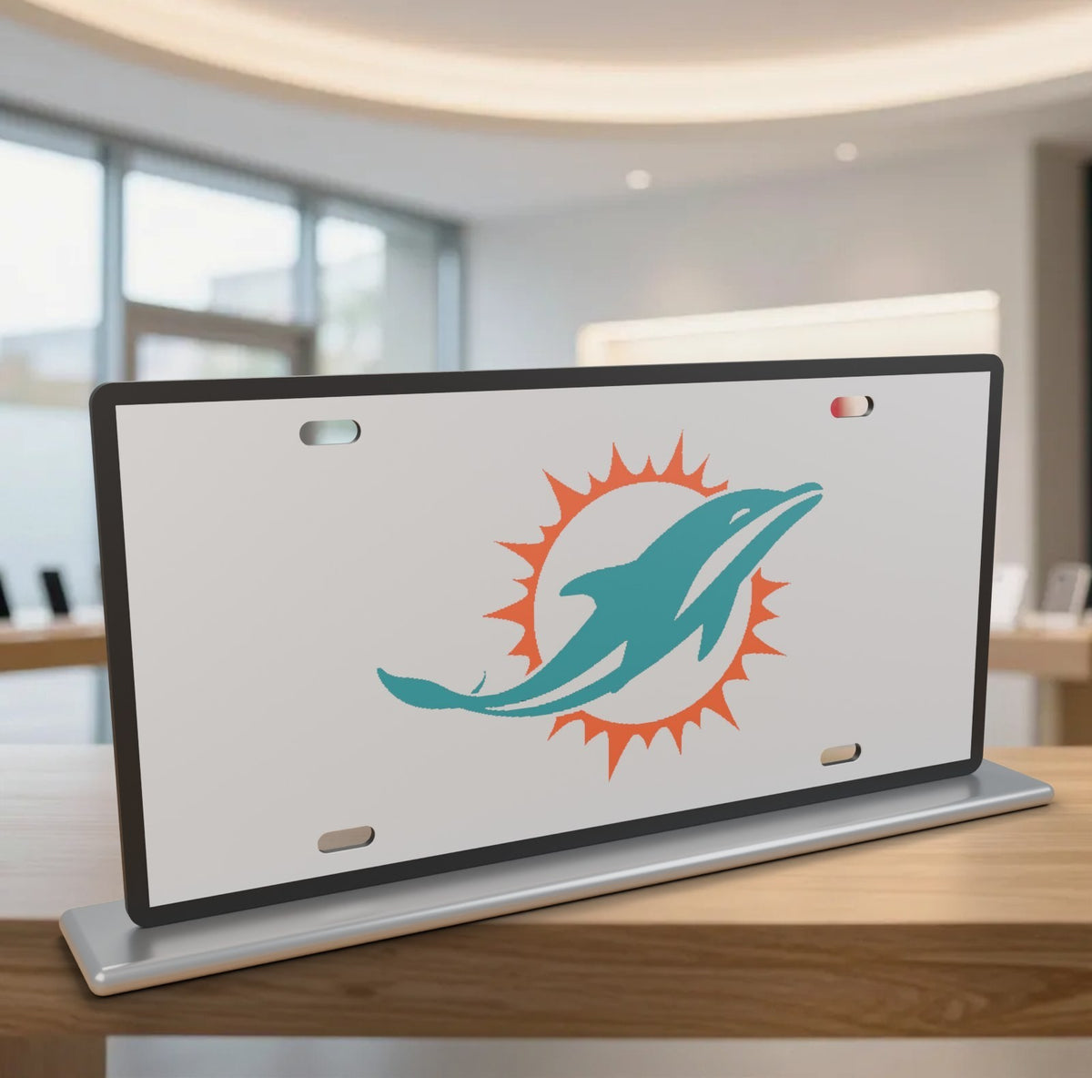 Miami Dolphins Football License Plate Car Tag 12x6 Front Novelty Vanity