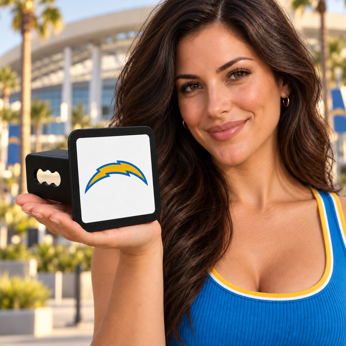 Los Angeles Chargers NFL Trailer Hitch Cover 2 Inch Receiver