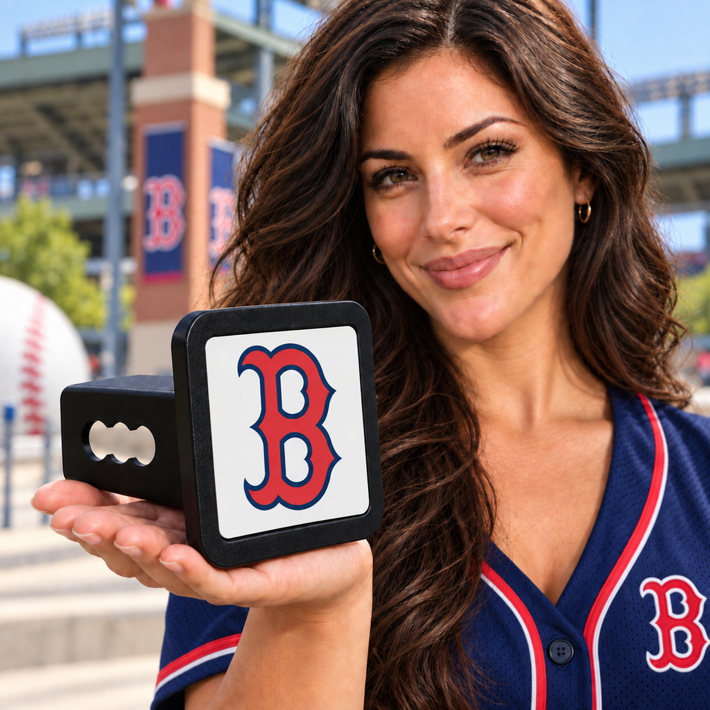 Boston Red Sox MLB Baseball Trailer Hitch Cover 2 Inch Receiver