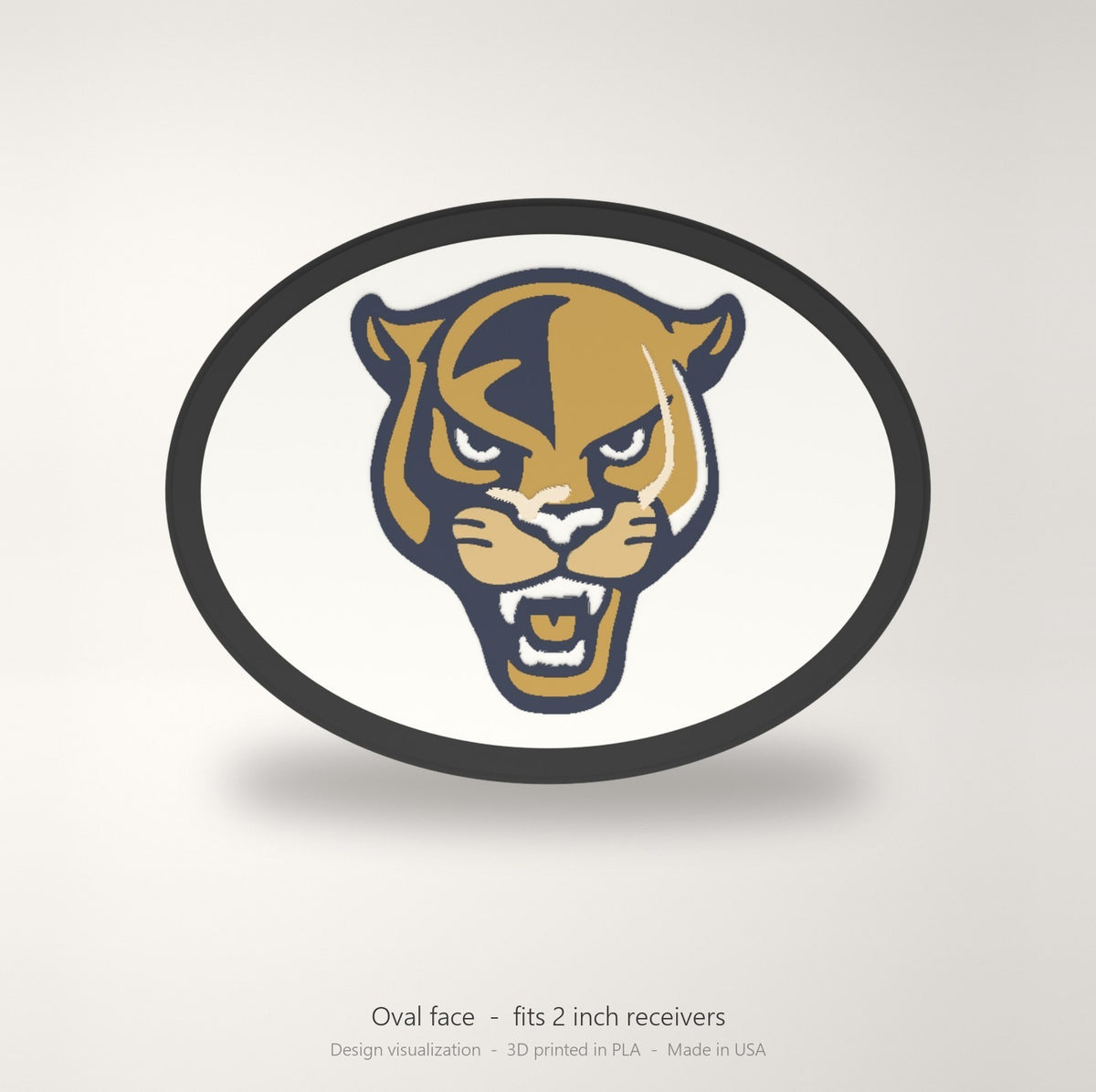 Florida International Panthers FIU Oval Trailer Hitch Cover 2 Inch Receiver