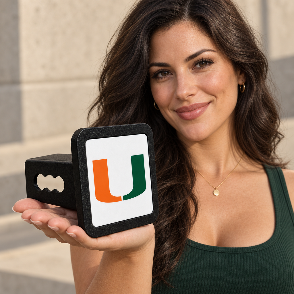 Miami Hurricanes Canes Trailer Hitch Cover 2 Inch Receiver