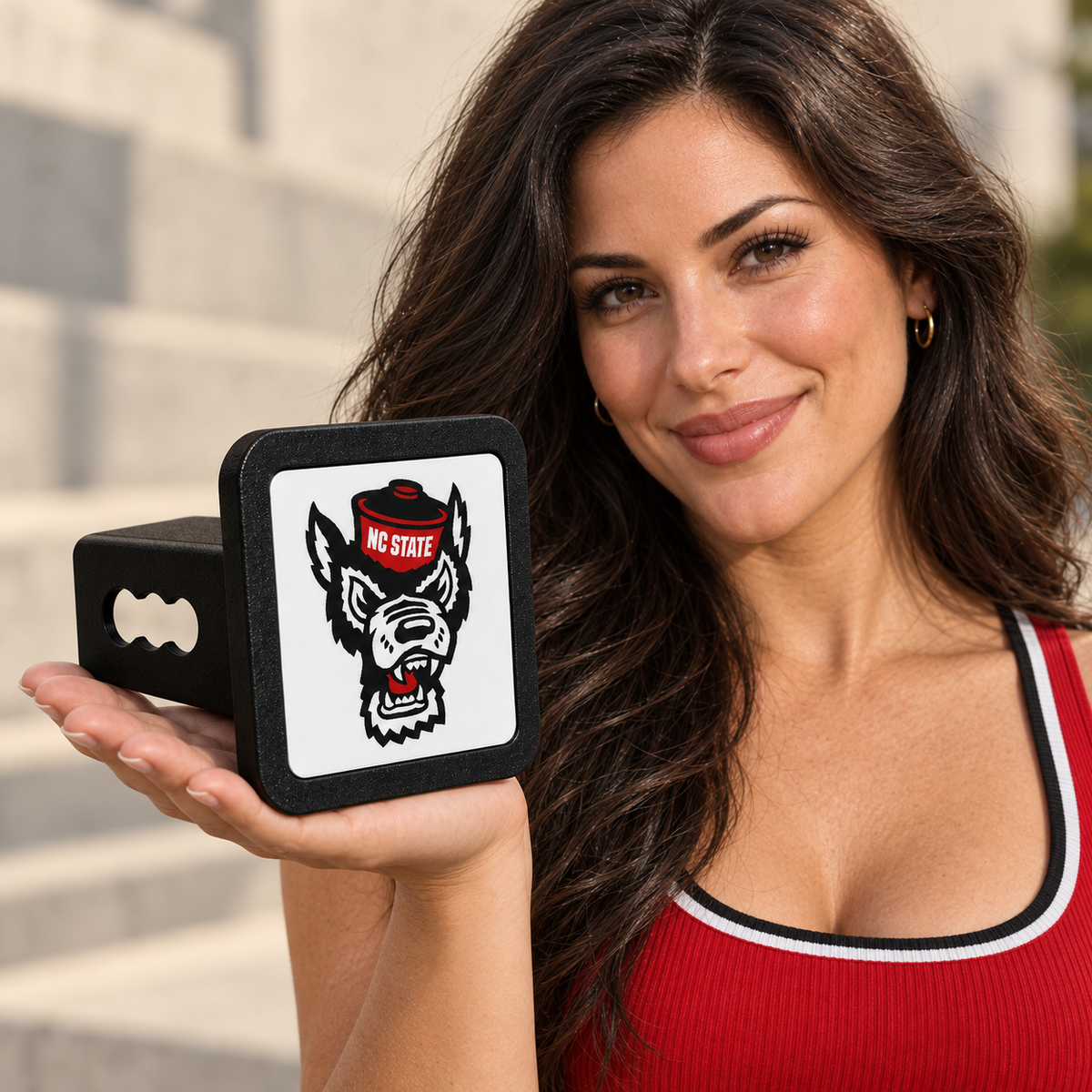 NC State Wolfpack Trailer Hitch Cover 2 Inch Receiver