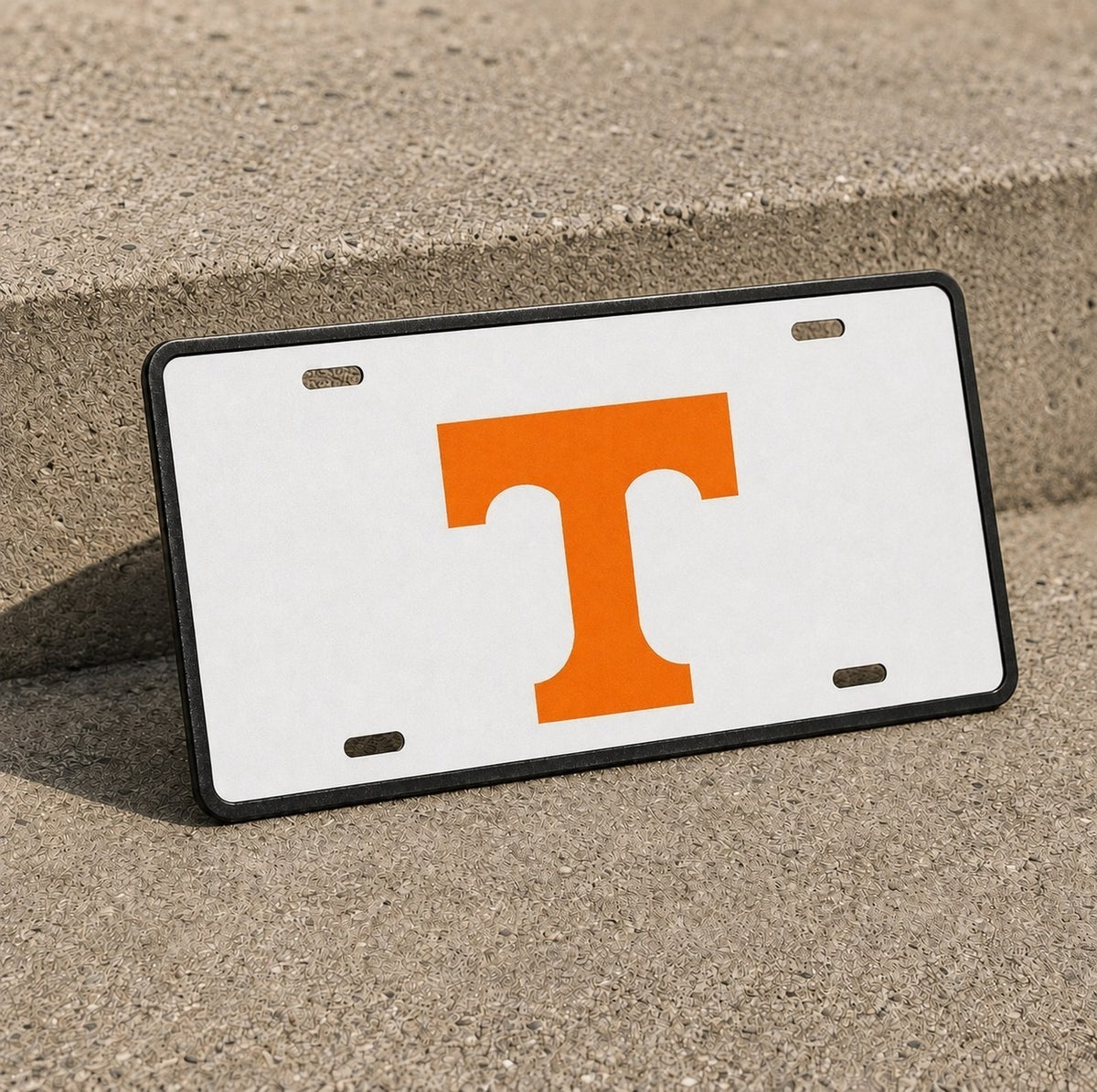 Tennessee Vols License Plate Volunteers 12x6 Front Car Tag White Black Rim