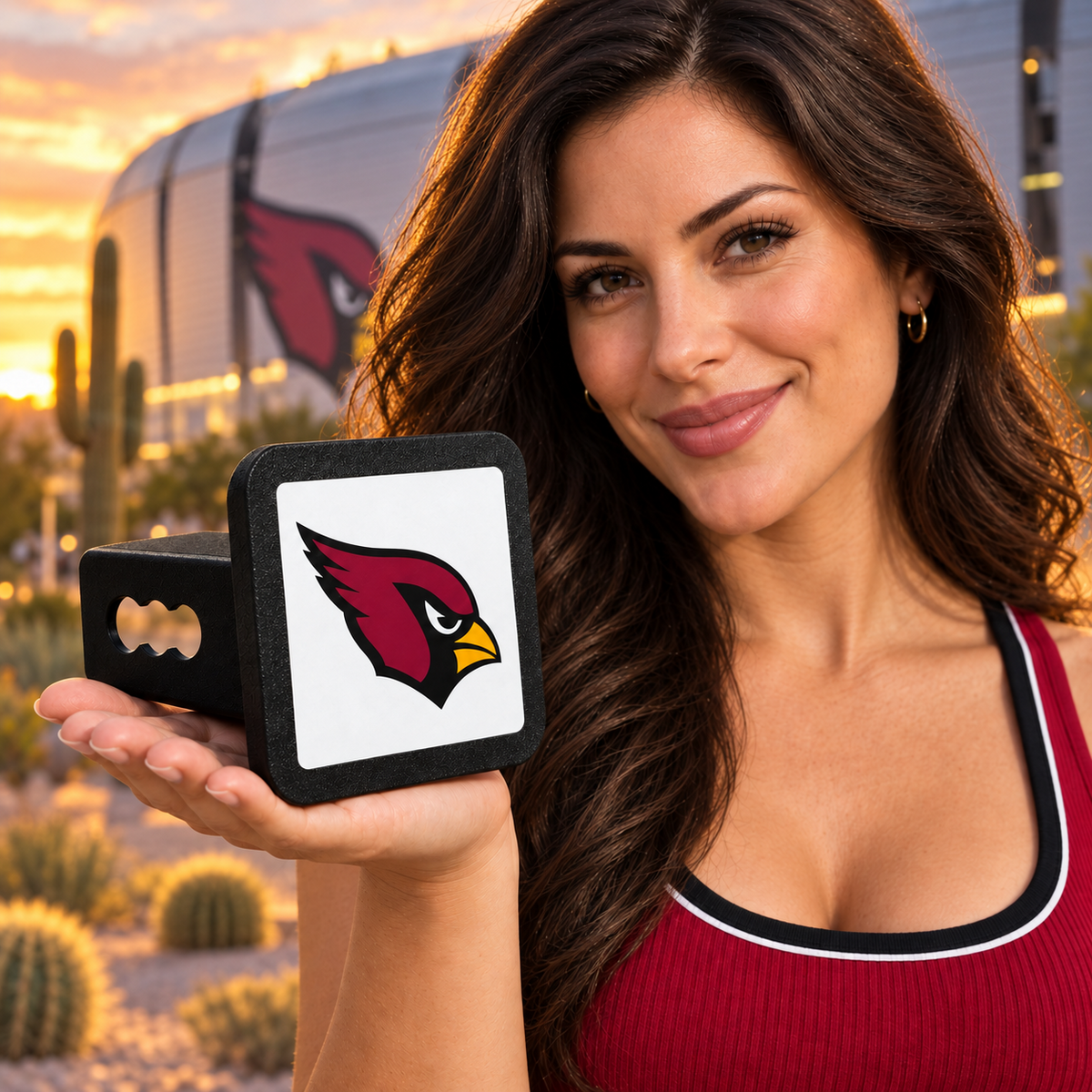 Arizona Cardinals NFL Trailer Hitch Cover 2 Inch Receiver