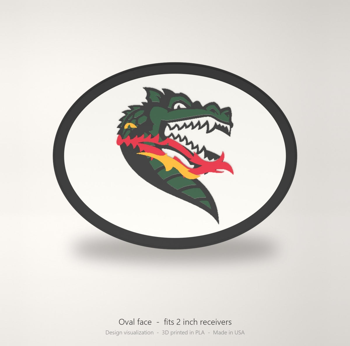 UAB Blazers Oval Trailer Hitch Cover 2 Inch Receiver