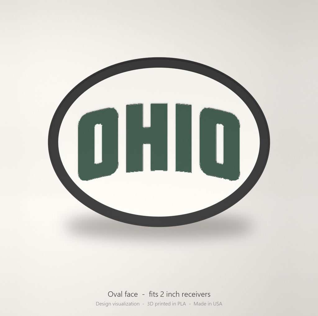 Ohio Bobcats Oval Trailer Hitch Cover 2 Inch Receiver Round