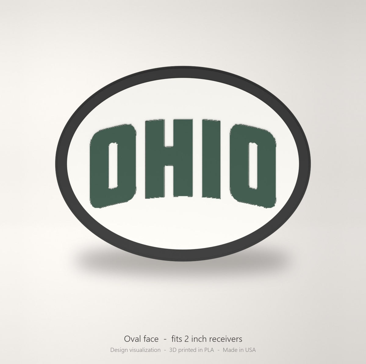 Ohio Bobcats Oval Trailer Hitch Cover 2 Inch Receiver Round