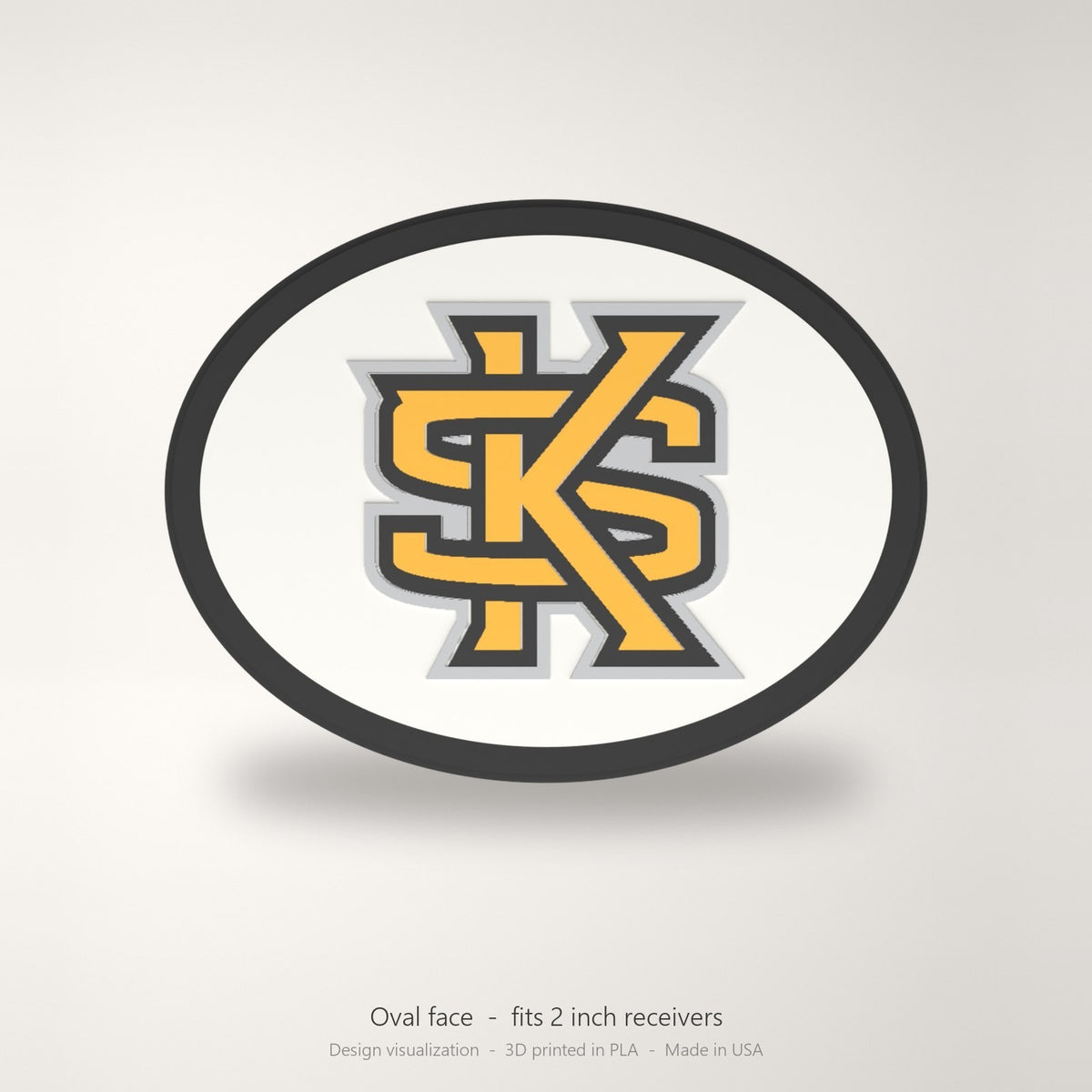 Kennesaw State Owls Oval Trailer Hitch Cover 2 Inch Receiver