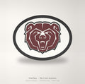 Missouri State Bears Oval Trailer Hitch Cover 2 Inch Receiver