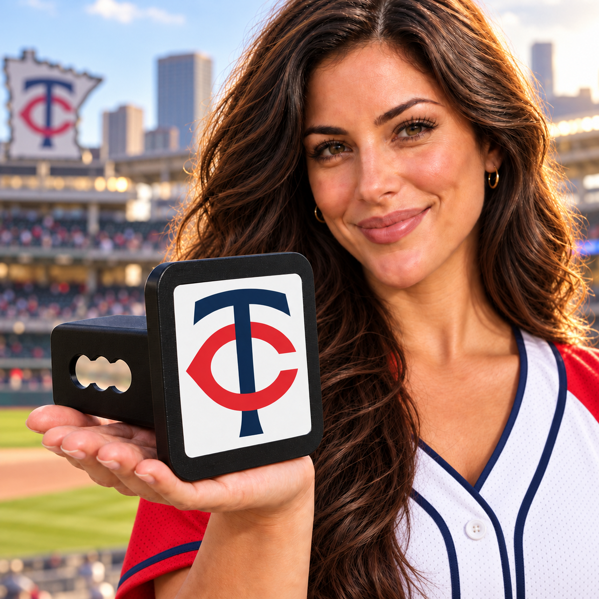 Minnesota Twins MLB Baseball Trailer Hitch Cover 2 Inch Receiver