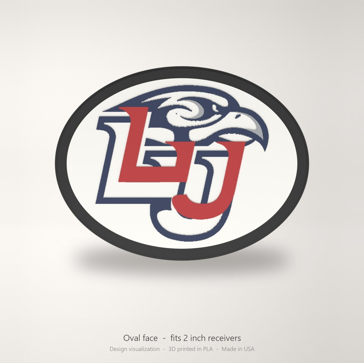 Liberty Flames Oval Trailer Hitch Cover 2 Inch Receiver Round