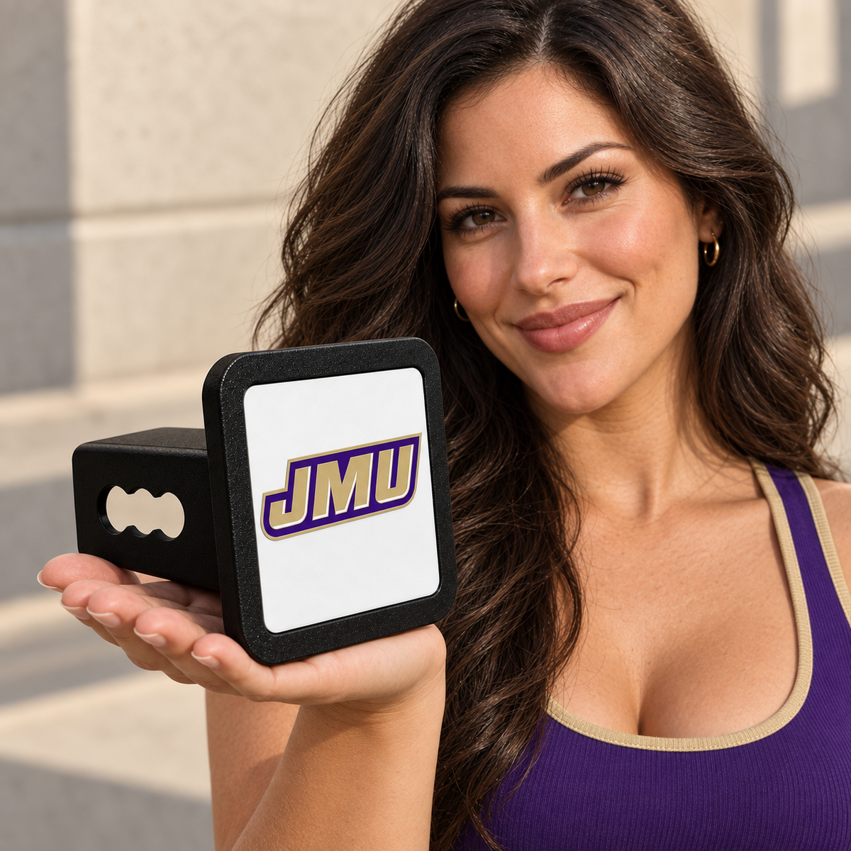James Madison Dukes JMU Trailer Hitch Cover 2 Inch Receiver