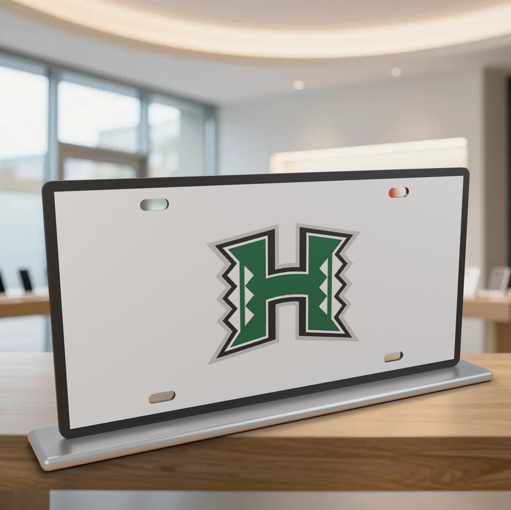 Hawai'i Rainbow Warriors College Football License Plate Car Tag 12x6 Front