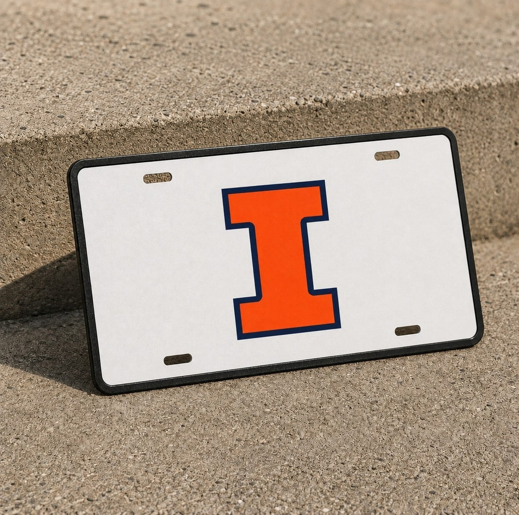 Illinois Fighting Illini College Football License Plate Car Tag 12x6 Front