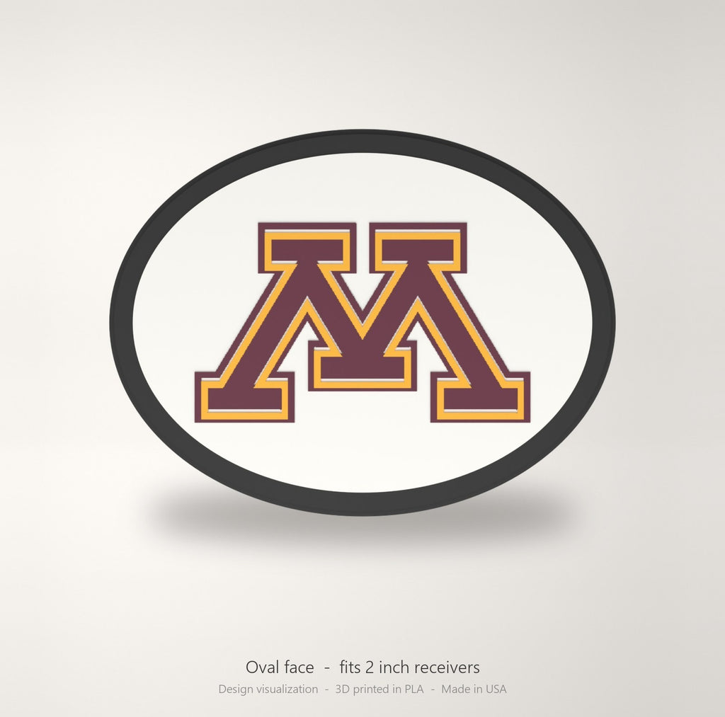 Minnesota Golden Gophers Oval Trailer Hitch Cover 2 Inch Receiver