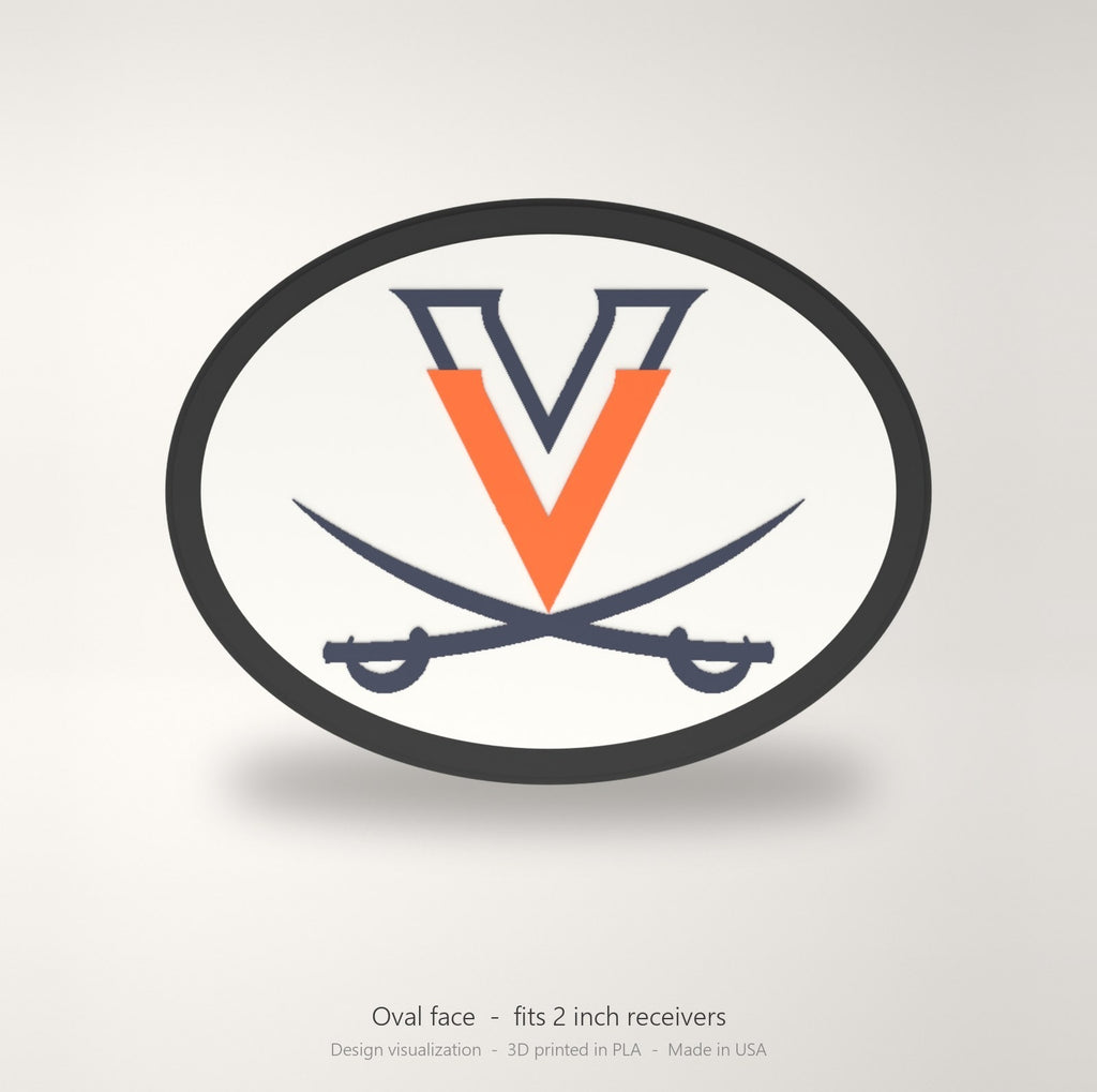 Virginia Cavaliers UVA Oval Trailer Hitch Cover 2 Inch Receiver