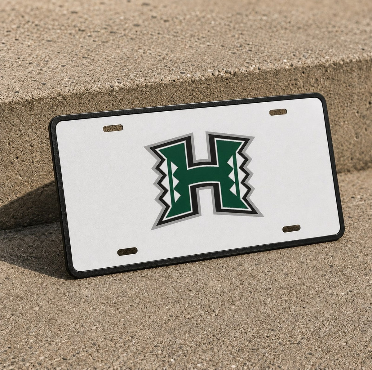 Hawai'i Rainbow Warriors College Football License Plate Car Tag 12x6 Front